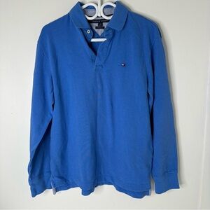 Tommy Hilfiger blue classic fit polo long sleeve shirt